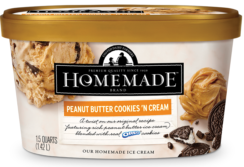 Peanut Butter Cookies ‘N Cream Homemade Brand Ice Cream